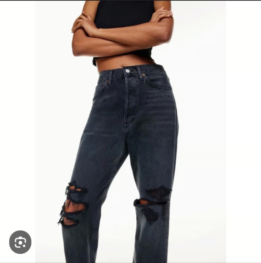 Agolde 90s Mid Rise Loose Distressed Jeans